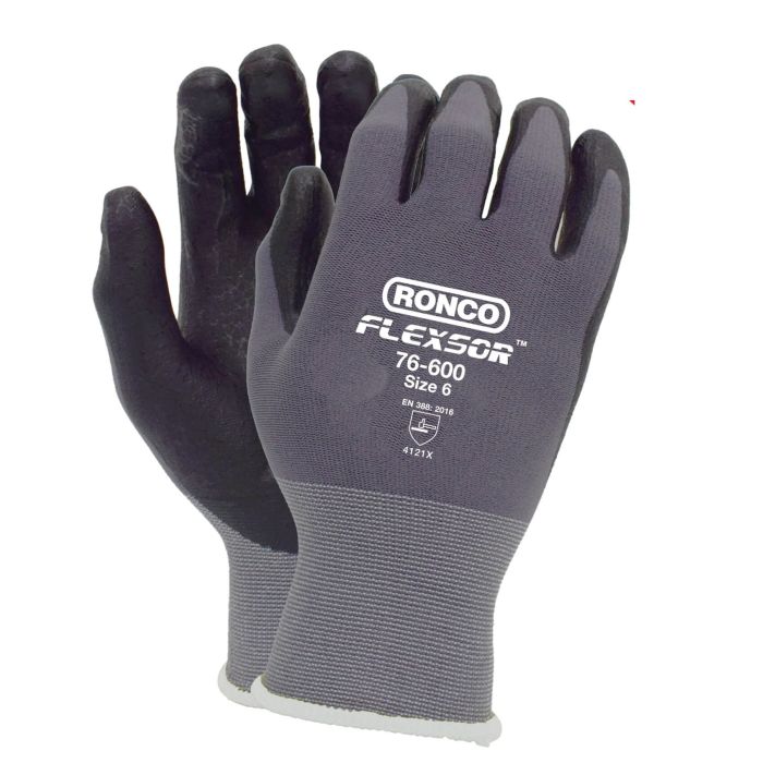 Ronco-Flexsor Micro Foam Nitrile Coated Gloves