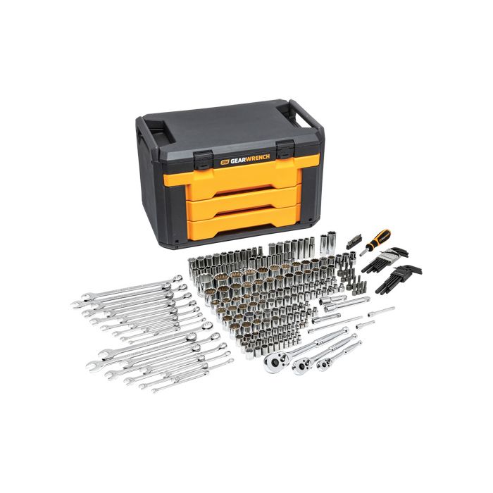 Mechanic's Tool Set in 3-Drawer Storage Box