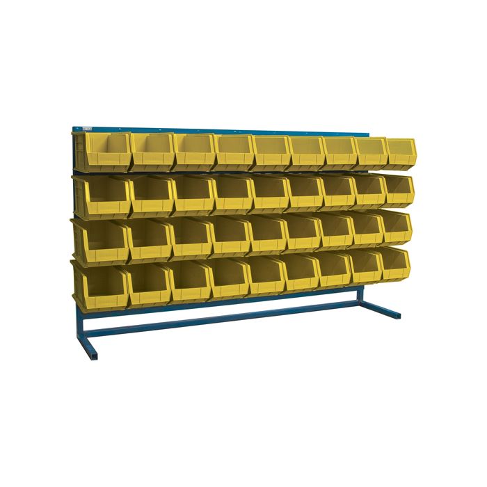 Louvered Rack with Bins