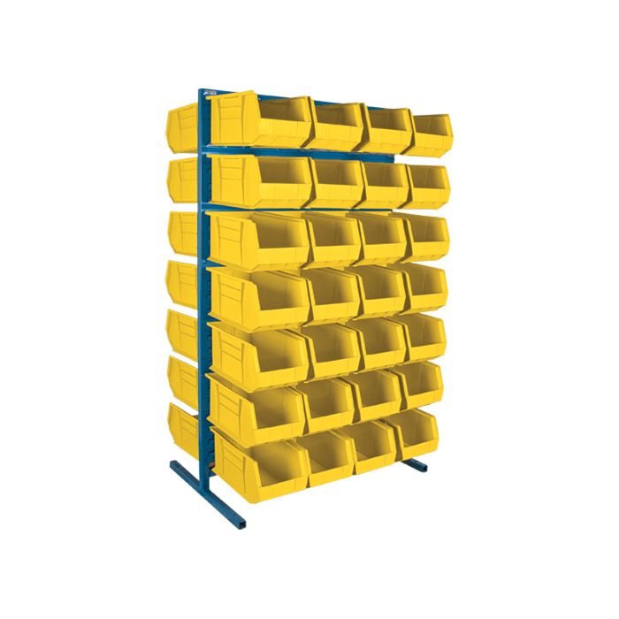 Double-Sided Stationary Bin Rack