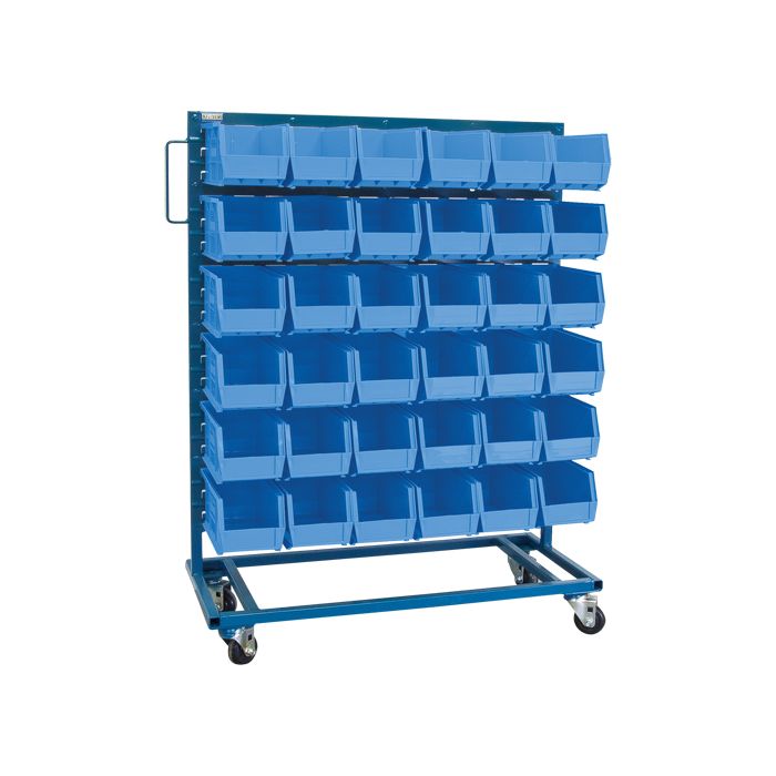 Single-Sided Mobile Bin Rack