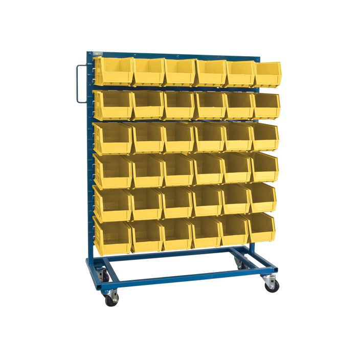 Single-Sided Mobile Bin Rack