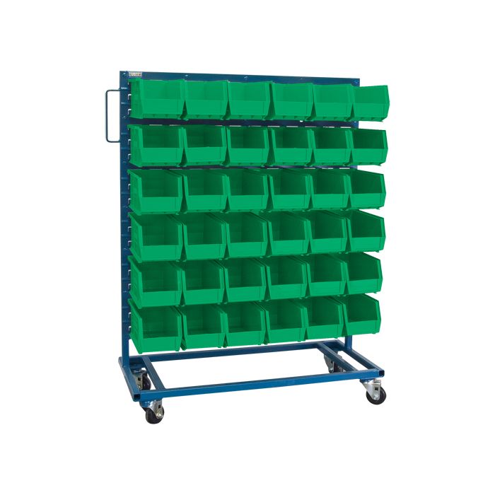 Single-Sided Mobile Bin Rack