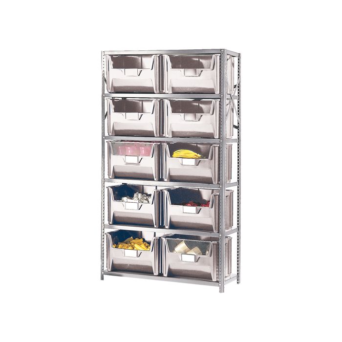 Shelving Unit with Stacking Bins