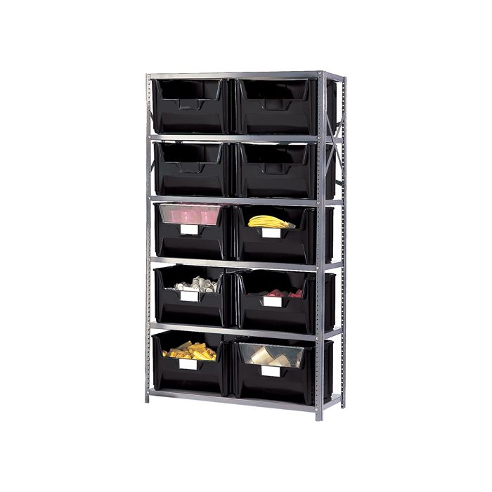 Shelving Unit with Stacking Bins