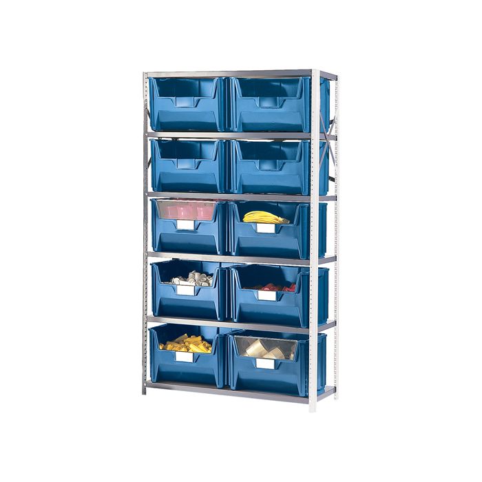 Shelving Unit with Stacking Bins