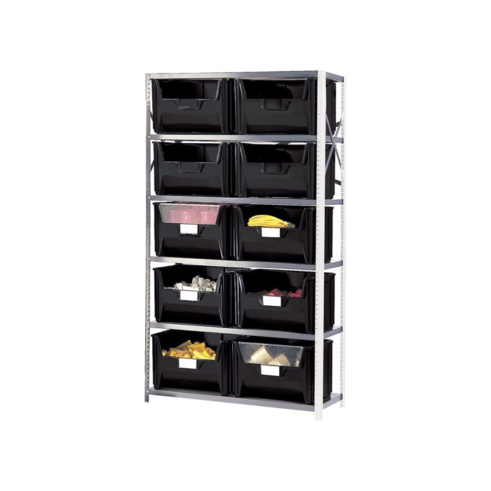 Shelving Unit with Stacking Bins