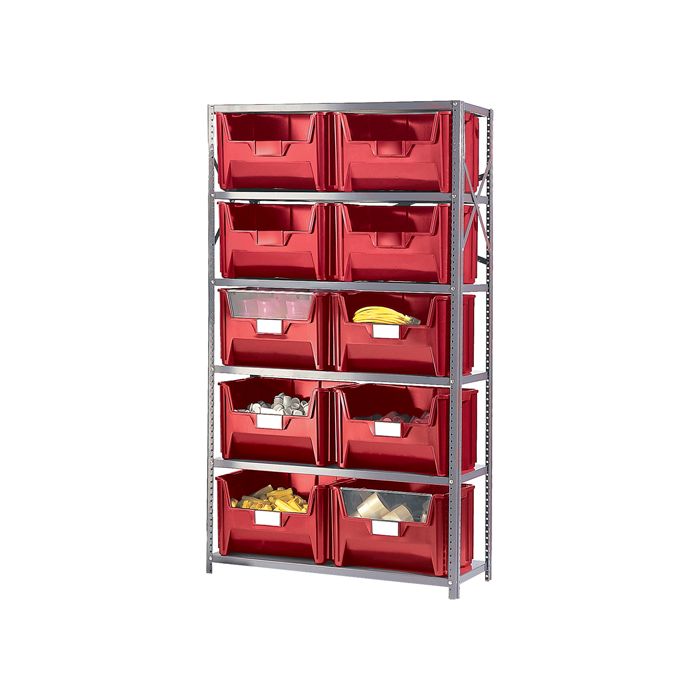 Shelving Unit with Stacking Bins