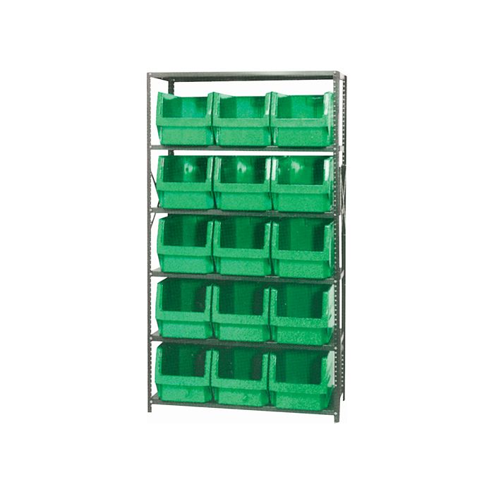 Shelving Unit with Stacking Bins