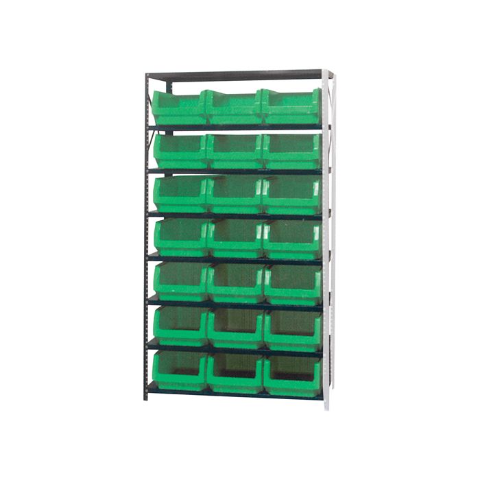 Shelving Unit with Stacking Bins