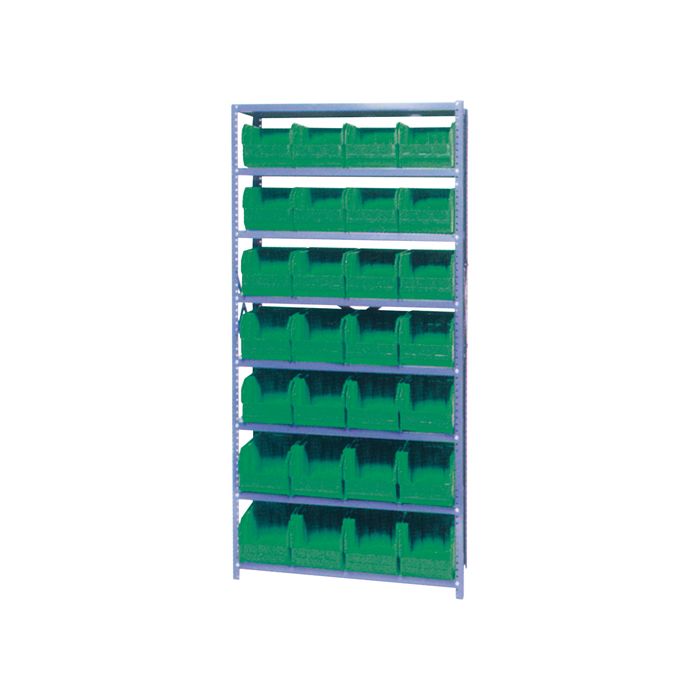 Storage Shelf Unit with Euro Drawer Bins