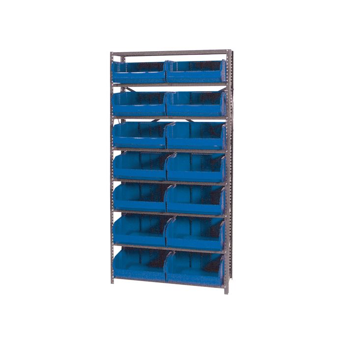 Storage Shelf Unit with Euro Drawer Bins