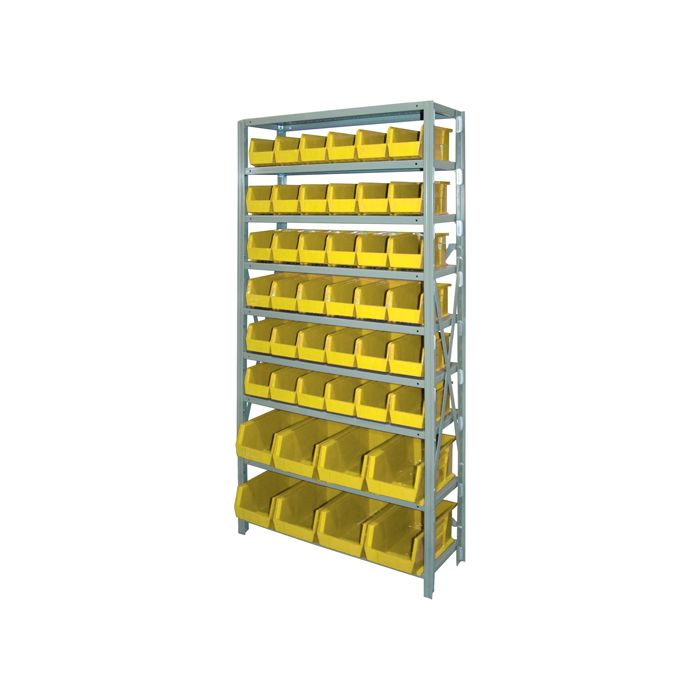 Storage Shelf Unit with Stacking Bins