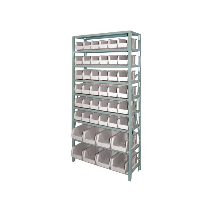 Storage Shelf Unit with Stacking Bins