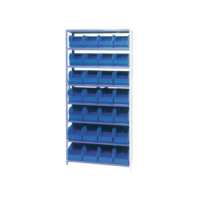 Storage Shelf Unit with Stacking Bins