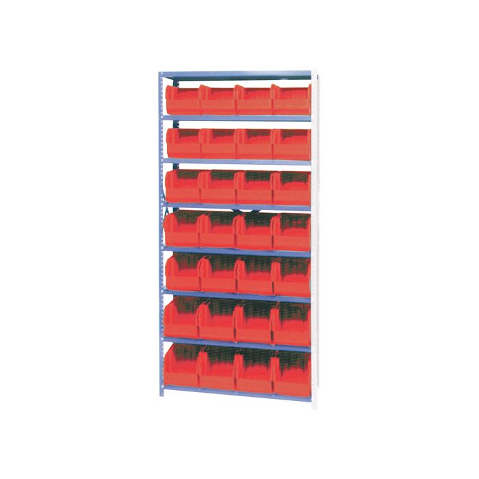 Storage Shelf Unit with Stacking Bins