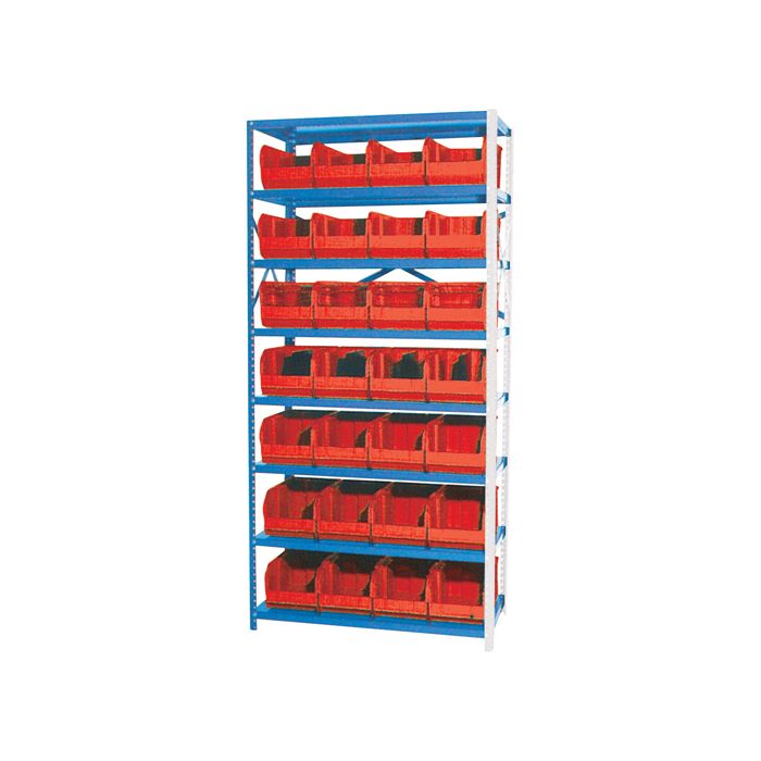 Storage Shelf Unit with Stacking Bins