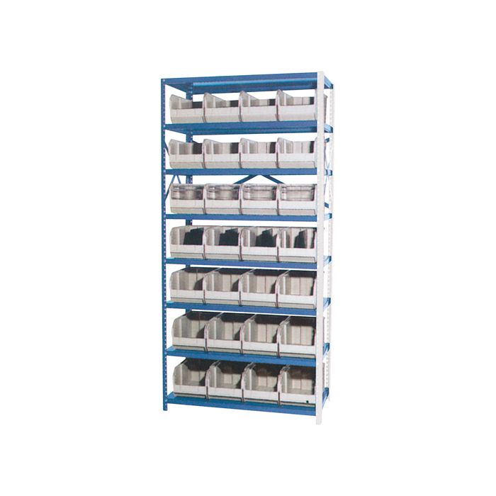 Storage Shelf Unit with Stacking Bins