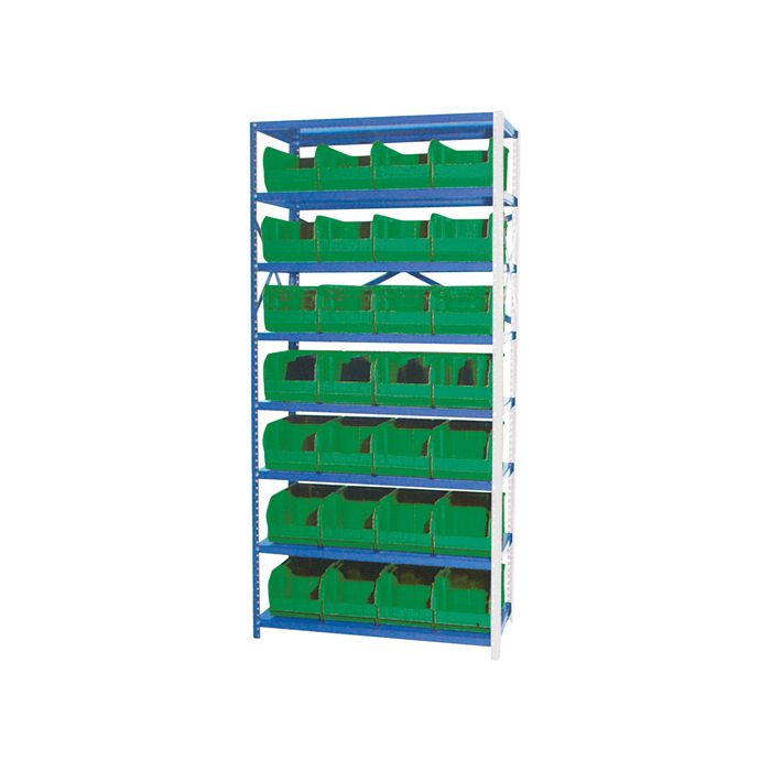 Storage Shelf Unit with Stacking Bins