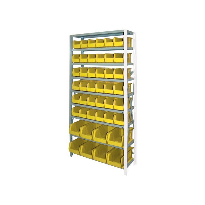 Storage Shelf Unit with Stacking Bins