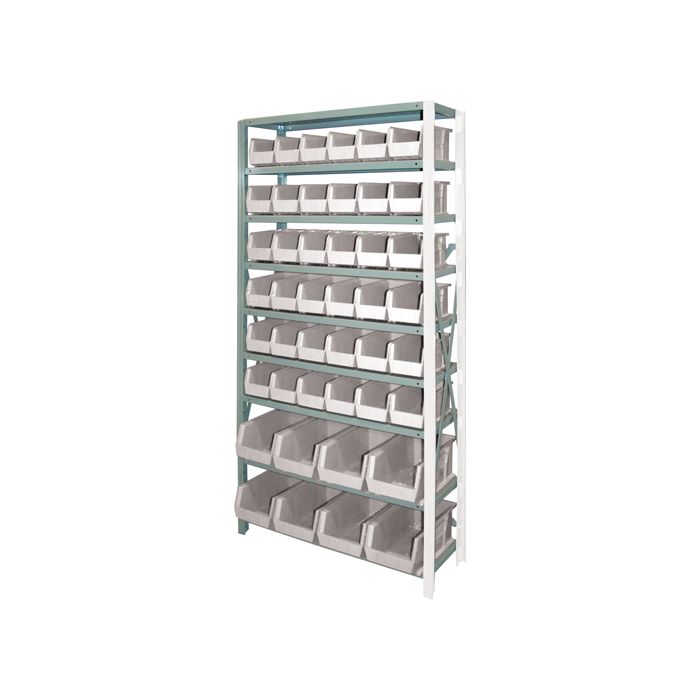 Storage Shelf Unit with Stacking Bins