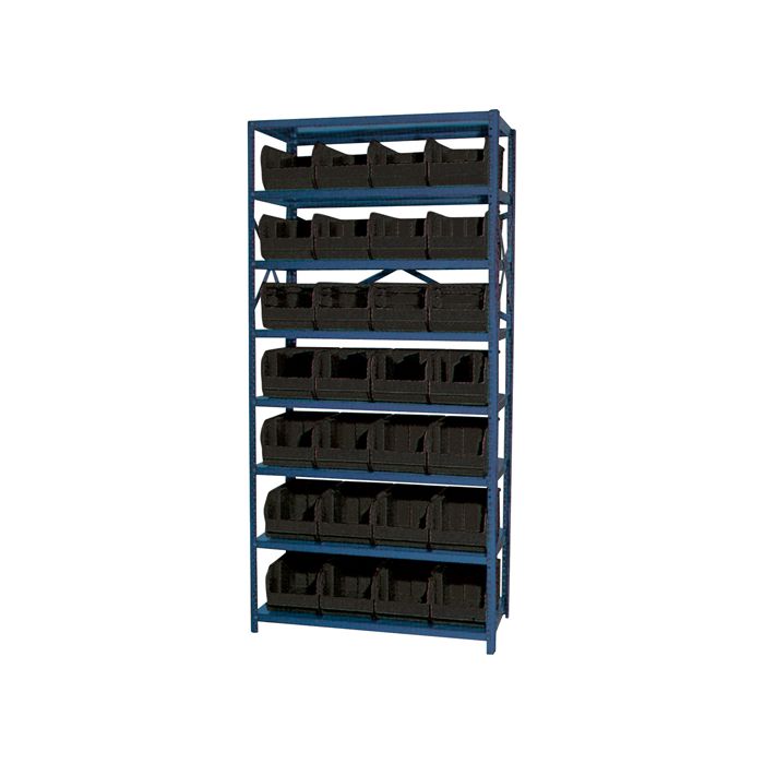 Storage Shelf Unit with Stacking Bins