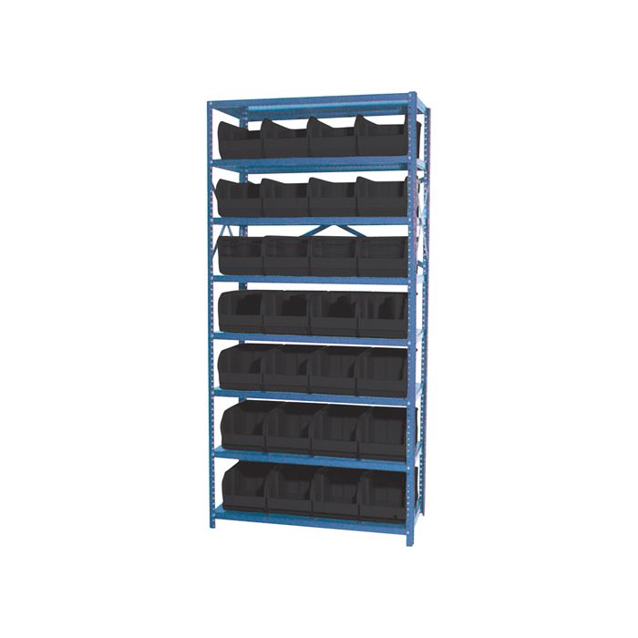 Storage Shelf Unit with Stacking Bins