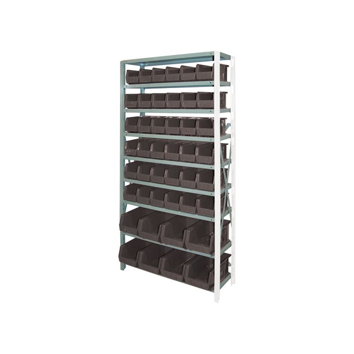 Storage Shelf Unit with Stacking Bins