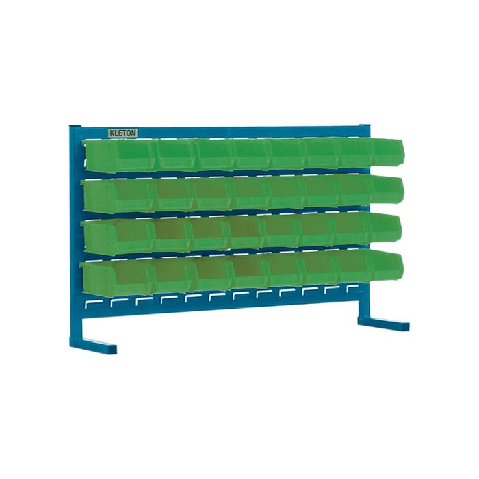 Louvered Rack with Bins