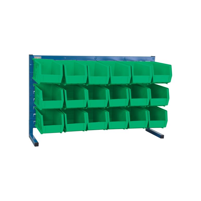 Louvered Rack with Bins