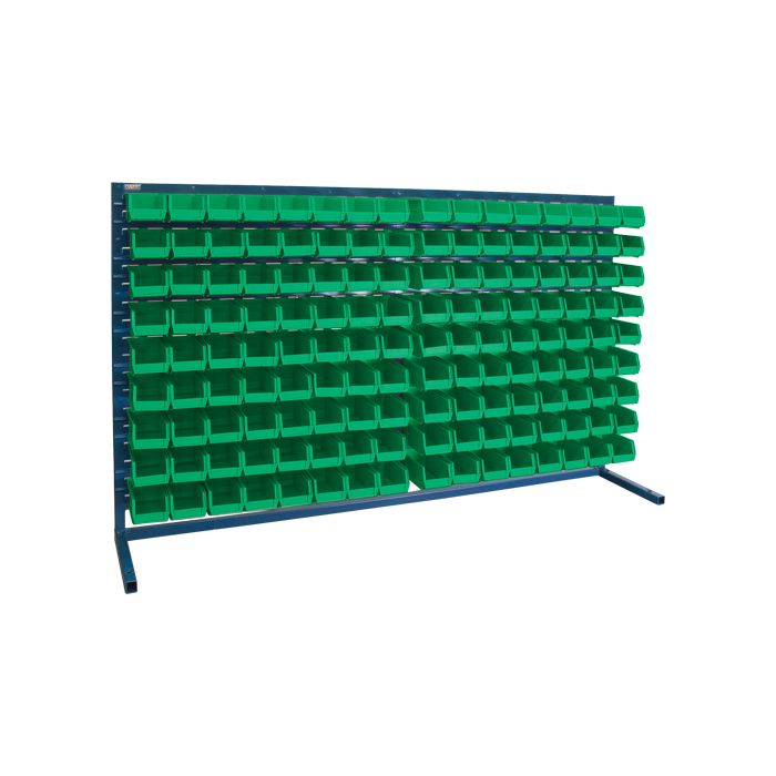 Louvered Rack with Bins