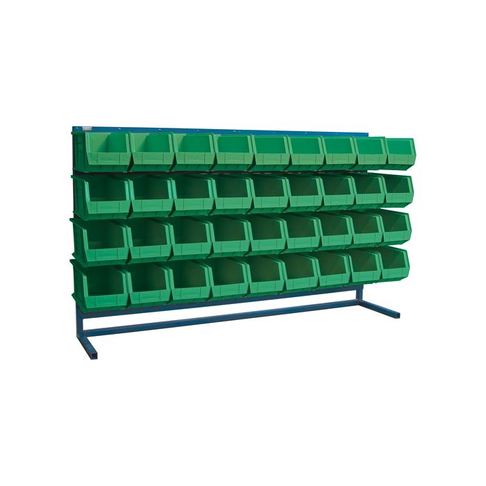 Louvered Rack with Bins