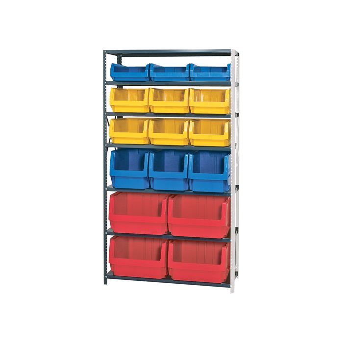 Shelving Unit with Stacking Bins