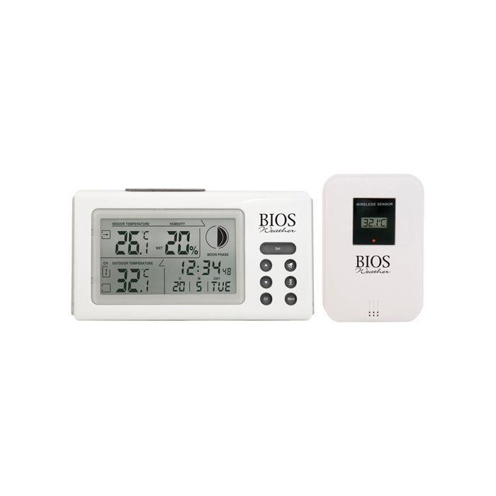 Indoor/Outdoor Thermometers With Clock