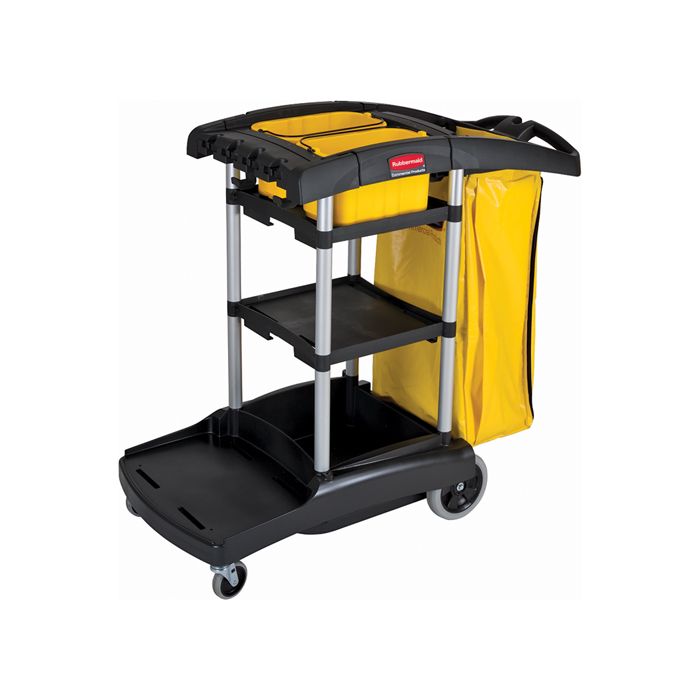 High Capacity Cleaning Carts With Bins