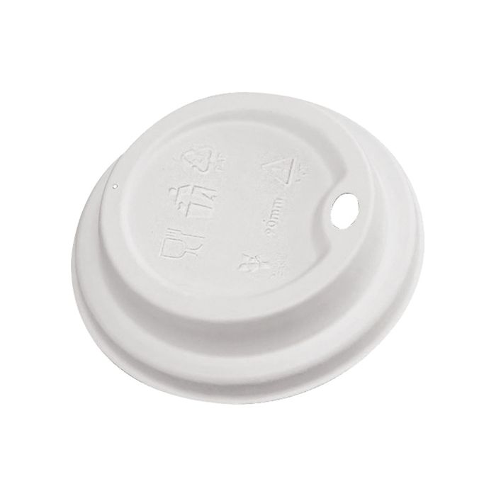 Compostable White Dome Sip Lids