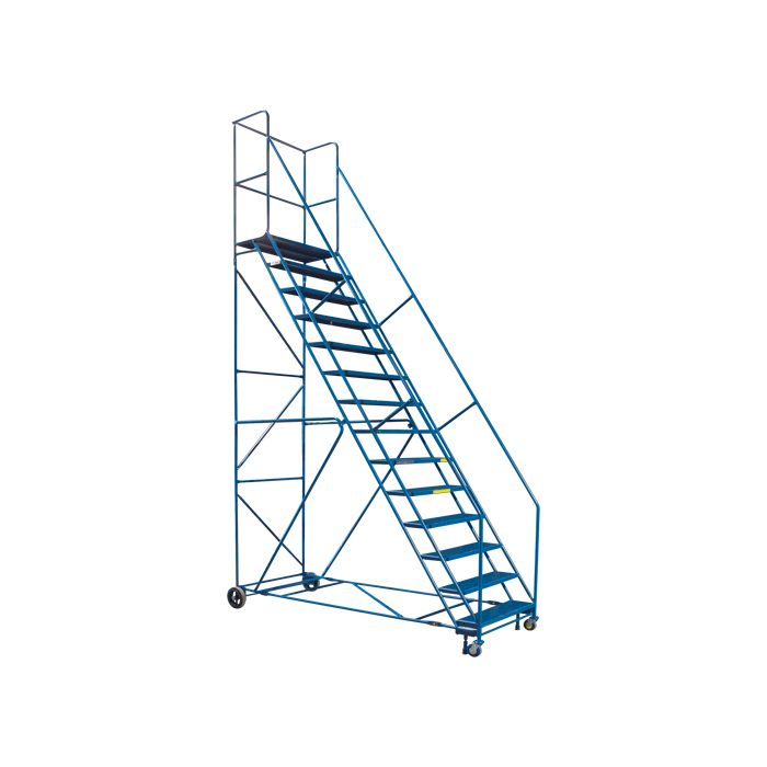 CSA Rolling Step Ladder with Locking Step and Spring-Loaded Front Casters