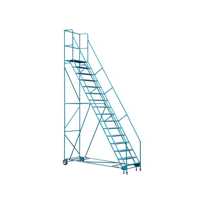 CSA Rolling Step Ladder with Locking Step and Spring-Loaded Front Casters