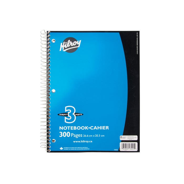 3 Subject Spiral Notebook