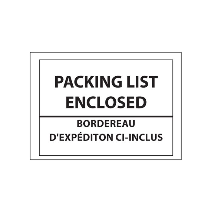 Packing List Envelopes