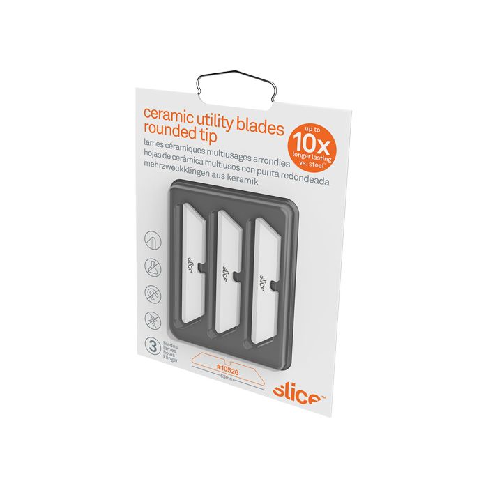 Slice™ Rounded Tip Replacement Blades for Ceramic Utility Knife