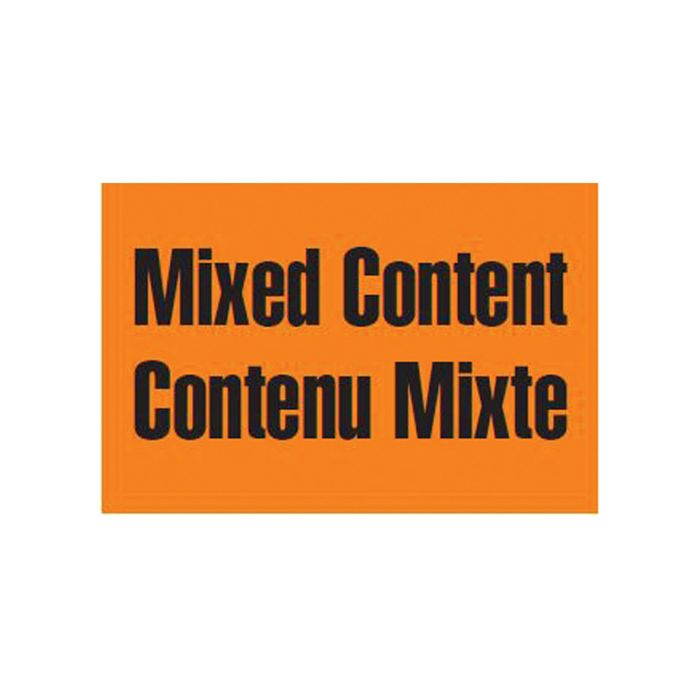 "Mixed Content/Contenu mixte" Labels