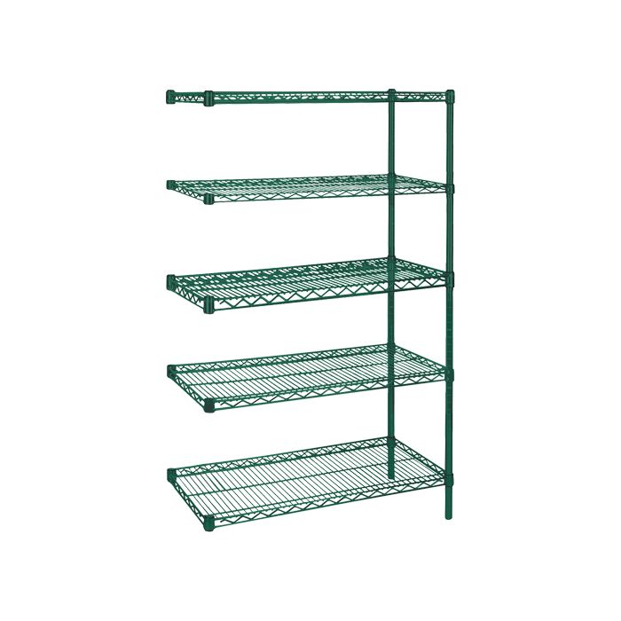 Heavy-Duty Green Epoxy Finish Wire Shelving