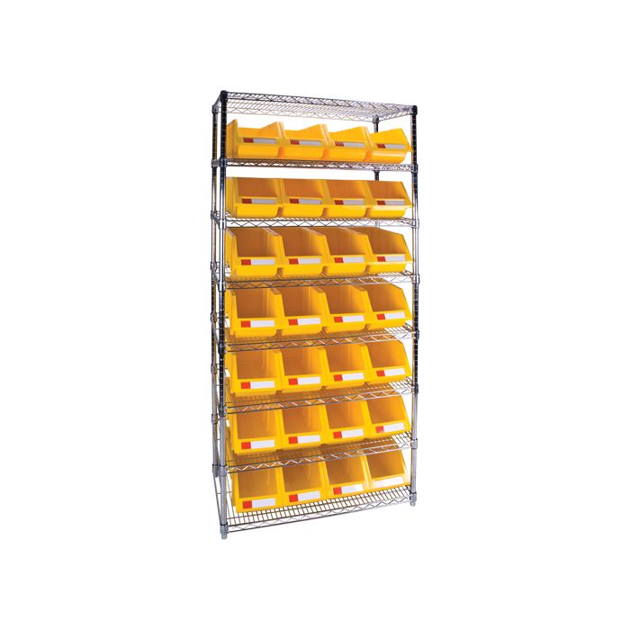Heavy-Duty Wire Shelving Unit with Storage Bins