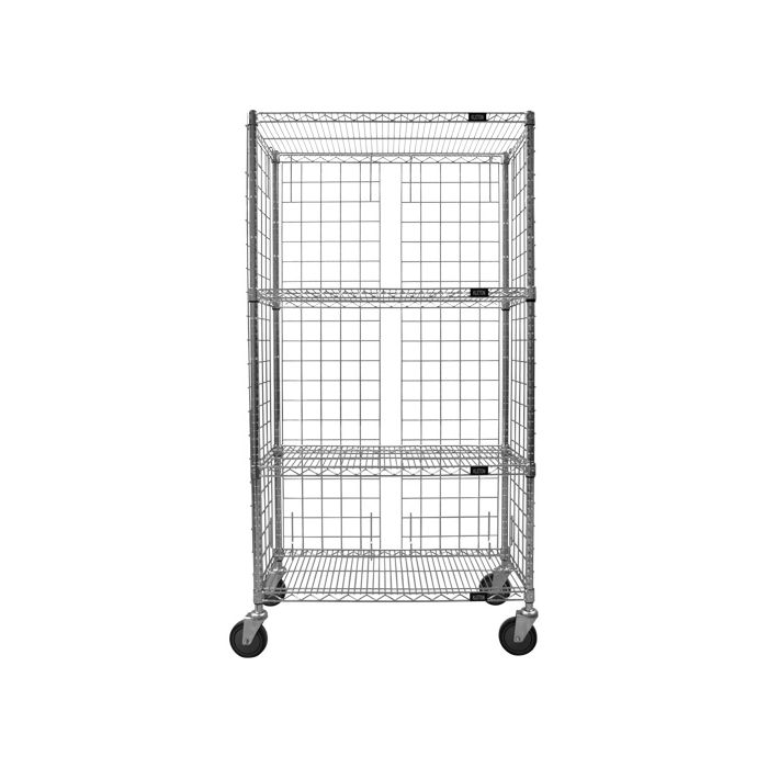 Enclosed Wire Shelf Cart