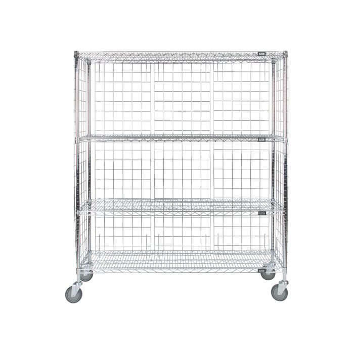 Enclosed Wire Shelf Cart