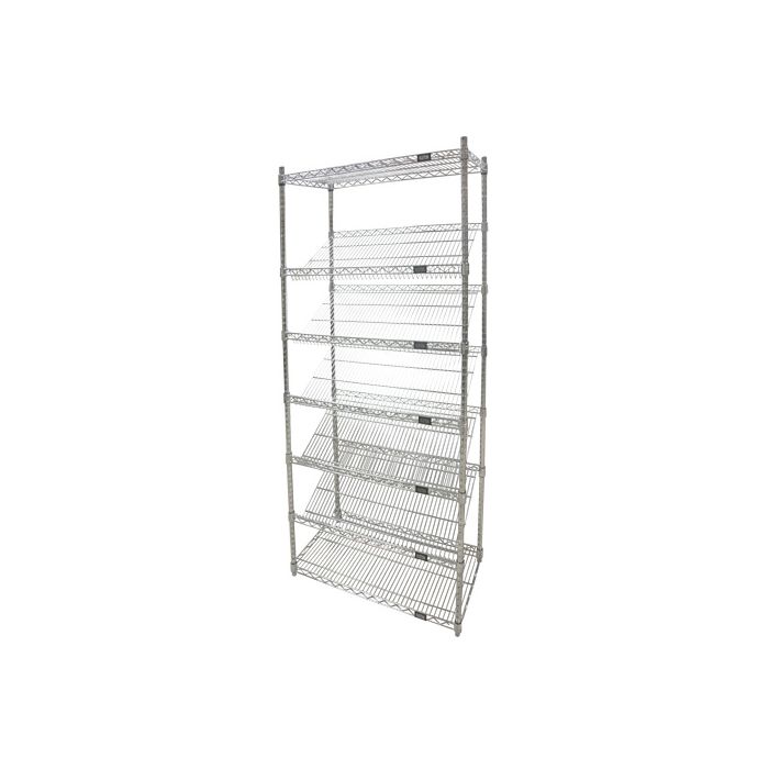 Slanted Wire Shelving Unit