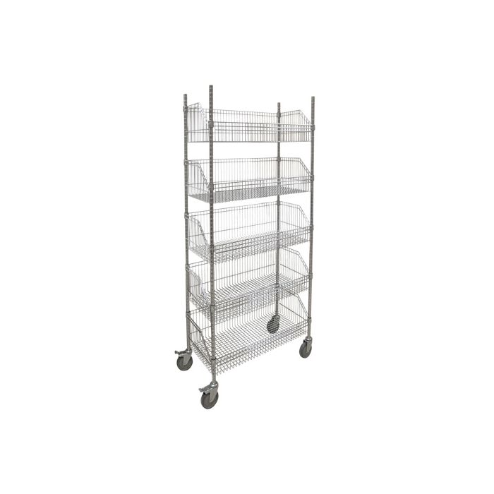 Wire Basket Shelving Cart