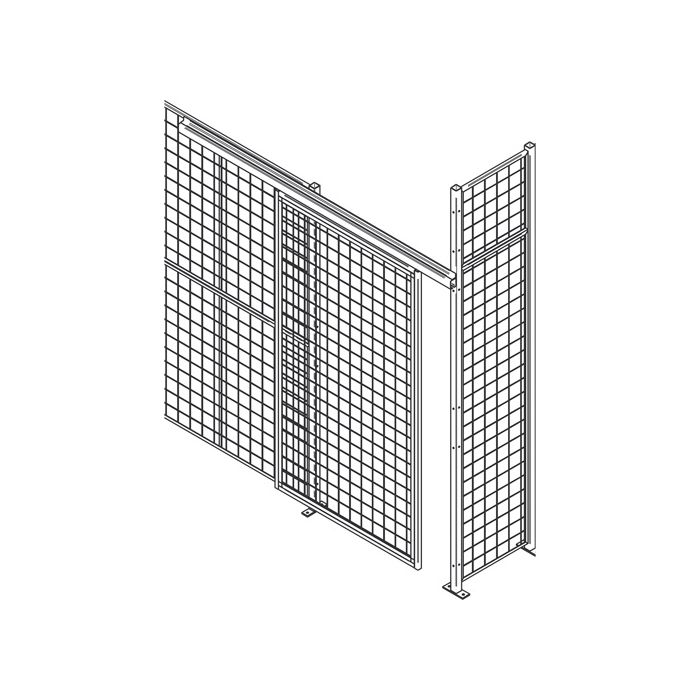 Heavy-Duty Wire Mesh Partition Sliding Door