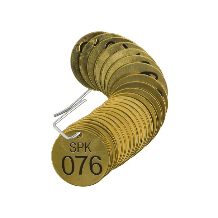 Brass Numbered "SPK" Valve Tags